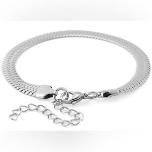 Elegant Silver Bracelet -
 Herringbone